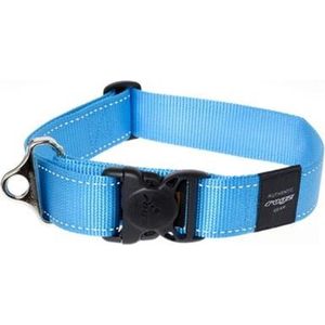 Rogz For Dogs Landing Strip Hondenhalsband - 40 mm x 50-80 cm - Turquoise