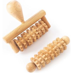 Houten Gezichtsmassage Roller - Voordelen voor Huid en Ontspanning - Set van 1