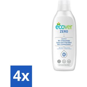 4 x Ecover - Vloeibaar wasmiddel - Wol & Fijnwas - 1 liter - Wasmiddel Wol - Wasmiddel Zijde - Fijnwasmiddel - Wasmiddel Delicate Stoffen - Ecologisch Wasmiddel