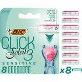 BIC - Click 3 Soleil Sensitive - Scheermesjes - 8 Navulverpakkingen - Recyclebaar