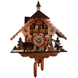 Engstler - 3861_QMT - Koekoeksklok - Notenhout - Kwarts - 43 cm