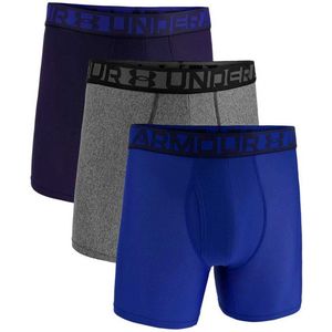 Under Armour Essential Tech Mesh 6´´ Boxers 3 Eenheden Blauw,Grijs S Man