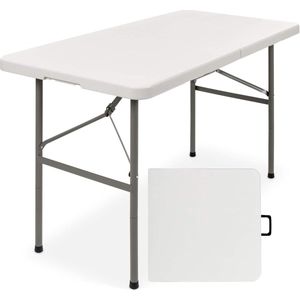 ADSafety Inklapbare Tafel - Campingtafel - Klaptafel - Vouwtafel Buiten - Tuintafel - 122 x 60 x 74 cm - Wit