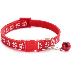Verstelbare dieren halsbandje | Voor Hond En Kat | Katten Halsbandje | Honden Halsbandje | Met Belletje | ROOD
