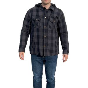 Lumberjack Motorjas Zwart-Grijs inclusief (uitneembare) protectie. Maat L