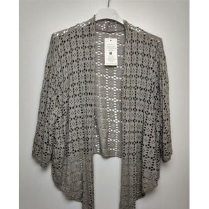 Dames vest Vera zandbeige zandkleur bolero one size M-XXL