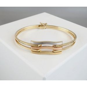 Christian gouden tricolor bangle