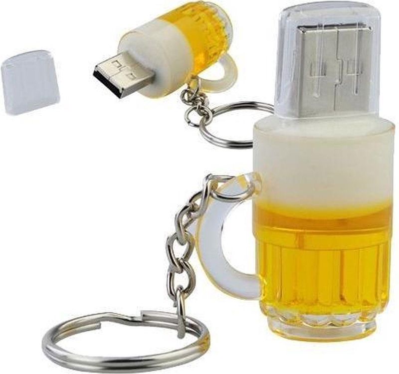 Ulticool - Bierglas - USB-stick - Geel/Wit - 16 GB