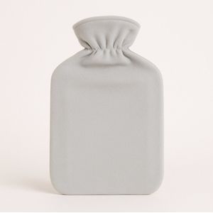 Kruik - Kruik met Fleece hoes - Warmwaterkruik 2 Liter - Grijs - Pijnverlichting en Ontspanning