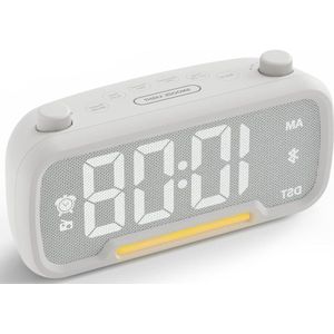 Bluetooth-luidspreker Radiowekker met touch-bediening en digitale klok - FM-radio tafelklok voor slaapkamer keuken USB-type-C/DST