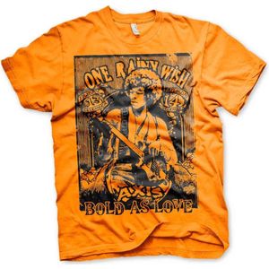Jimi Hendrix Heren Tshirt -L- Bold As Love Oranje