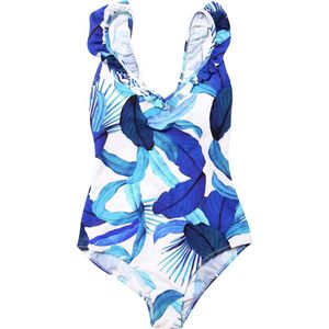 Badpak dames met V hals - Blueleaf - S (Valt klein)