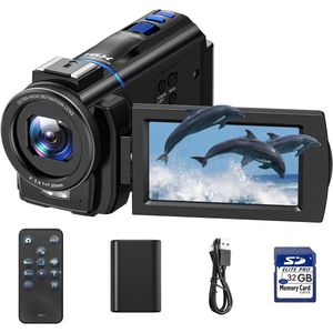 MKSS® Vlog Camera voor Beginners - Videocamera voor Kinderen en Volwassenen - Handycam - 4K Kwaliteit