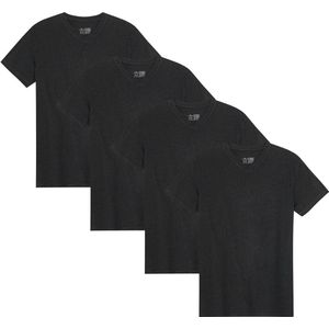 DANISH ENDURANCE - T-Shirt - Zwart - V-Neck - 4 pack - 2XL