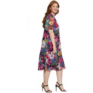 Korte jurk met bloemenprint