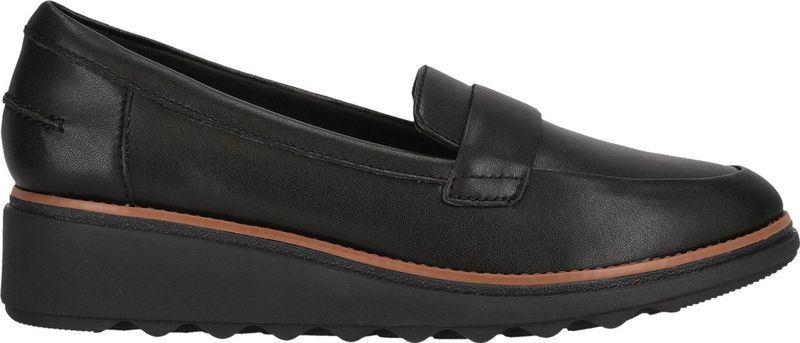 Clarks - Sharon Gracie - Leren Schoen - Zwart - Casual