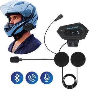 Draadloze Bluetooth headset voor motorhelm - waterdicht - met microfoon