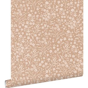 ESTAhome behang bloemetjes terracotta roze - 53 cm x 10.05 m - 139881