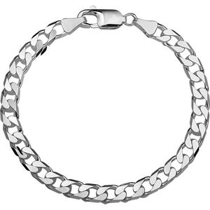 The Jewelry Collection For Men Armband Geslepen Gourmet 6 mm - Zilver