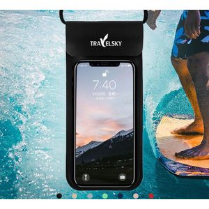 Waterdichte telefoon Hoes-Universeel Waterbestendig Hoesje-Onderwater hoesje telefoon - Waterproof Case - waterdichte hoesje - hoesje voor telefoon -Onderwater hoesje telefoonhoesje -Hoge kwaliteit Volledig waterbestendige Telefoonhoesje - zwart