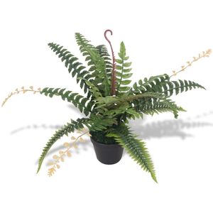 vidaXL Kunst varen plant met pot 50 cm groen - Kunstplant - Kunstplanten - Realistische Kunstplant - Realistische Kunstplanten