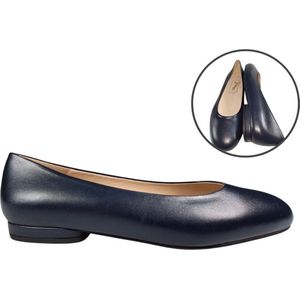 Stravers - Ballerina's met laag hakje Maat 33 Blauw Zacht Leer Dames Kleine Maten