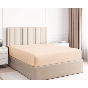 Hoeslaken/onderlaken Zalmroze 180x200 +30CM 100% katoen