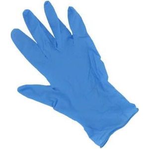 Handschoen Nitril, ongepoederd, blauw small per 100 stuks