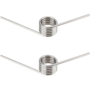 2PCS Stainless Steel Double Leg Torsion Springs 5.5 Coils Links Spring 1.8mm Thread Diameter 130 Degree Spring for Machinery Automotive DIY Projects