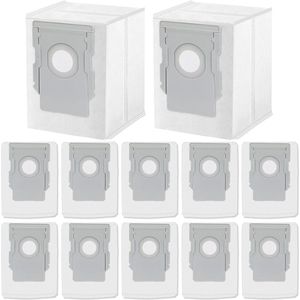 12X Stofzuigerzakken voor iRobot Roomba i7, i7+, i3, i3+, i4, i4+, i6, i6+, j7, j7+, s9, s9+, E5 E6 E7, accessoires vervangende stofzak voor Roomba Clean Base afzuigstation modellen i-/s-/j