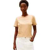 Tommy Hilfiger Corp Logo Regular Fit T-shirt Met Korte Mouwen Geel S Vrouw