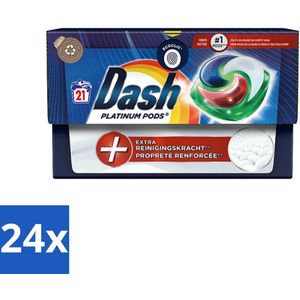 24 x Dash Platinum - Wasmiddel Capsules - Witte en Gekleurde Was - 21 Wasbeurten - Wasmiddel Capsules - Vlekkenverwijderaar - Waspoeder - Wasmiddel - Wascapsules