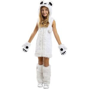 FUNIDELIA Ijsbeer kostuum voor meisjes - Maat: 122 - 134 cm - Wit