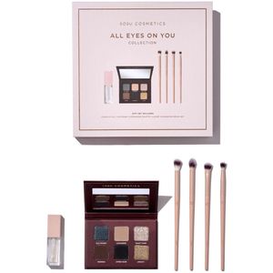 Sosu | All Eyes On You Gift Set - Eyeshadow Palette - 4 Luxurious Brushes - Vanilla Lipoil - Vegan