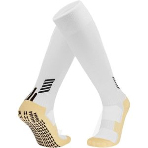 TRANKIELO® - Kwaliteits Voetbalsokken voor Kinderen en Mannen – Kniehoog Trainingsmodel – Antislip & Ademend – Wit