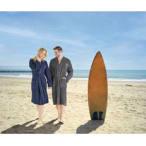 Chiemsee: badjas Venetië voor dames en heren, ideaal voor sauna & spa, (1 stuk),kleur: Grijs - maat XXL