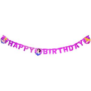 Disney Princess - Letter slinger - Happy Birthday slinger - - Karton - Glitter - 200 Cm