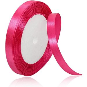 Satin Ribbon Magenta 10mm - 22m Decoratieve Cadeau Ribbon - Brede Ribbon - Stof Ribbon voor Trouwen - Doop - Verjaardagscadeaus