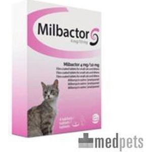 Milbactor Kitten en Kleine Kat - 4 Tabletten