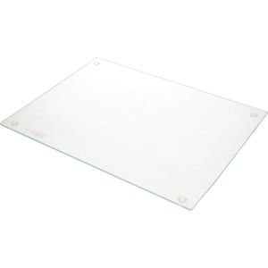 2x Glazen Snijplanken/Serveerplanken met Siliconen Voetjes 30 X 40 cm