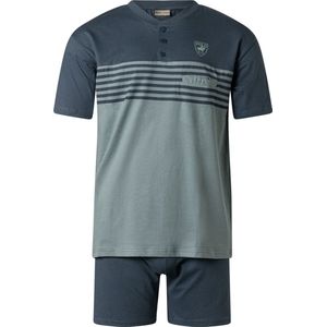 Gentlemen - heren shortama 412455 - 100% katoen - navy/groen - maat XL