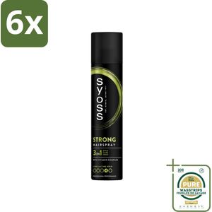 Syoss - Strong Hold - Haarspray - Sterke Fixatie - 300 ml - Voordeelverpakking - 6 stuks - Langdurige hold - Styling