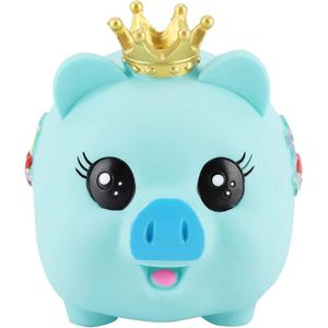 Zachte Cartoon Piggy Geld Besparingen Doos Coin Saver Bank Kinderen Speelgoed Gift(Blauw) met schattige spaarvarken-ontwerp