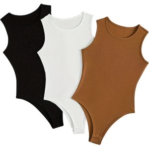 Livano Bodysuit Dames - Jumpsuit - Corrigerend Ondergoed - Body plunge - Lingerie - Setje Vrouwen - 3 Pcs - Gemengd - Maat S