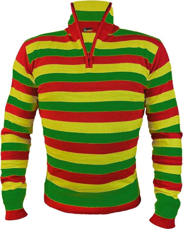 Fjesta - Vastelaovend - Schipperstrui - Rood-geel-groen - Unisex