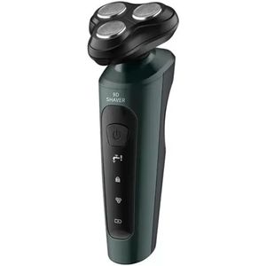 3koppen 9D Scheerapparaat - Usb Oplaadbare Scheerapparaat - Gezicht + Baard + Body Shaver - Voor perfecte Lichaamshaar verzorging - Unisex - Kleur: Groen/Zwart