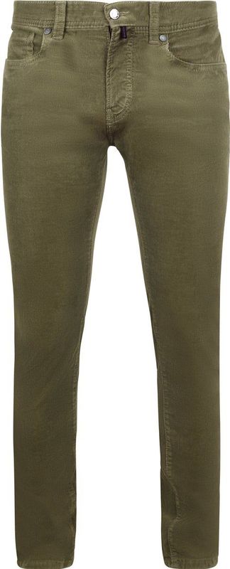 Pierre Cardin - Lyon - Corduroy Broek - Olive - Five-pocket