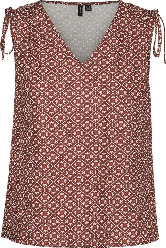 Vero Moda - Vmshive S/l V-neck Top - Barm Red