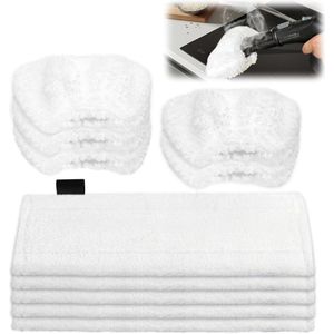 Stoomreinigeraccessoires - 10 Stuks - Accessoires Set Geschikt Voor Kärcher Easyfix Sc2, Sc3, Sc4 & Sc5 - Mop Pad Dweil - Vervangende Microvezeldoekjes - Wasbaar - Set Van Microvezeldoeken
