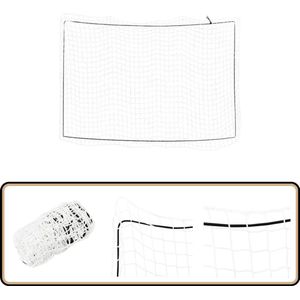 vidaXL Aanhangwagennet - 3x2 m - Wit - Polypropeen Aanhangwagennet - Trekhaak Accessoires - Laadvloer Beveiliging - Cargo Net - Lashing Strap